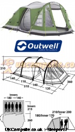 Outwell Nevada MP, 5 berth, (2013)