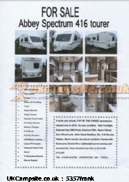 Abbey Spectrum 416 tourer, 4 berth, (2010)