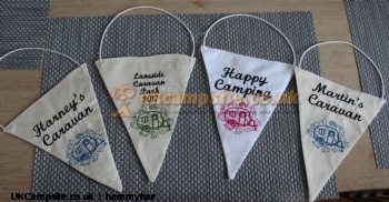 Personalised embroidered pennants