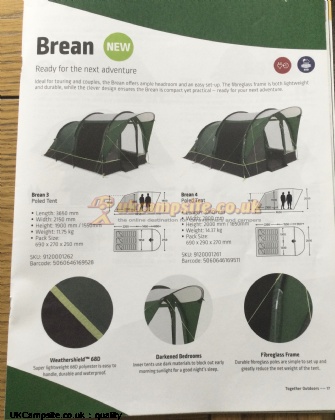 Kampa Brean 4, 4 berth, (2021)